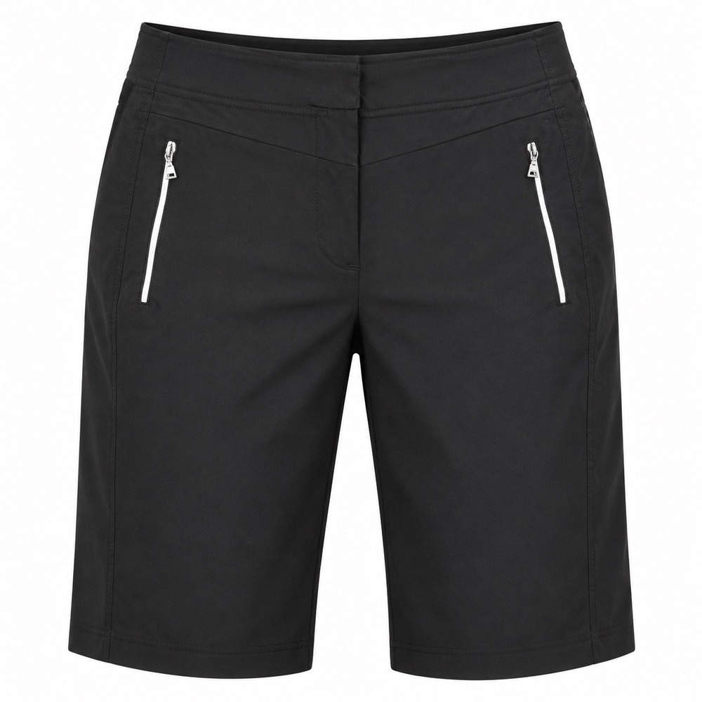 Tail Tech Golf Women's Size 10 Black Bermuda Golf Shorts Zip Pockets Stretch